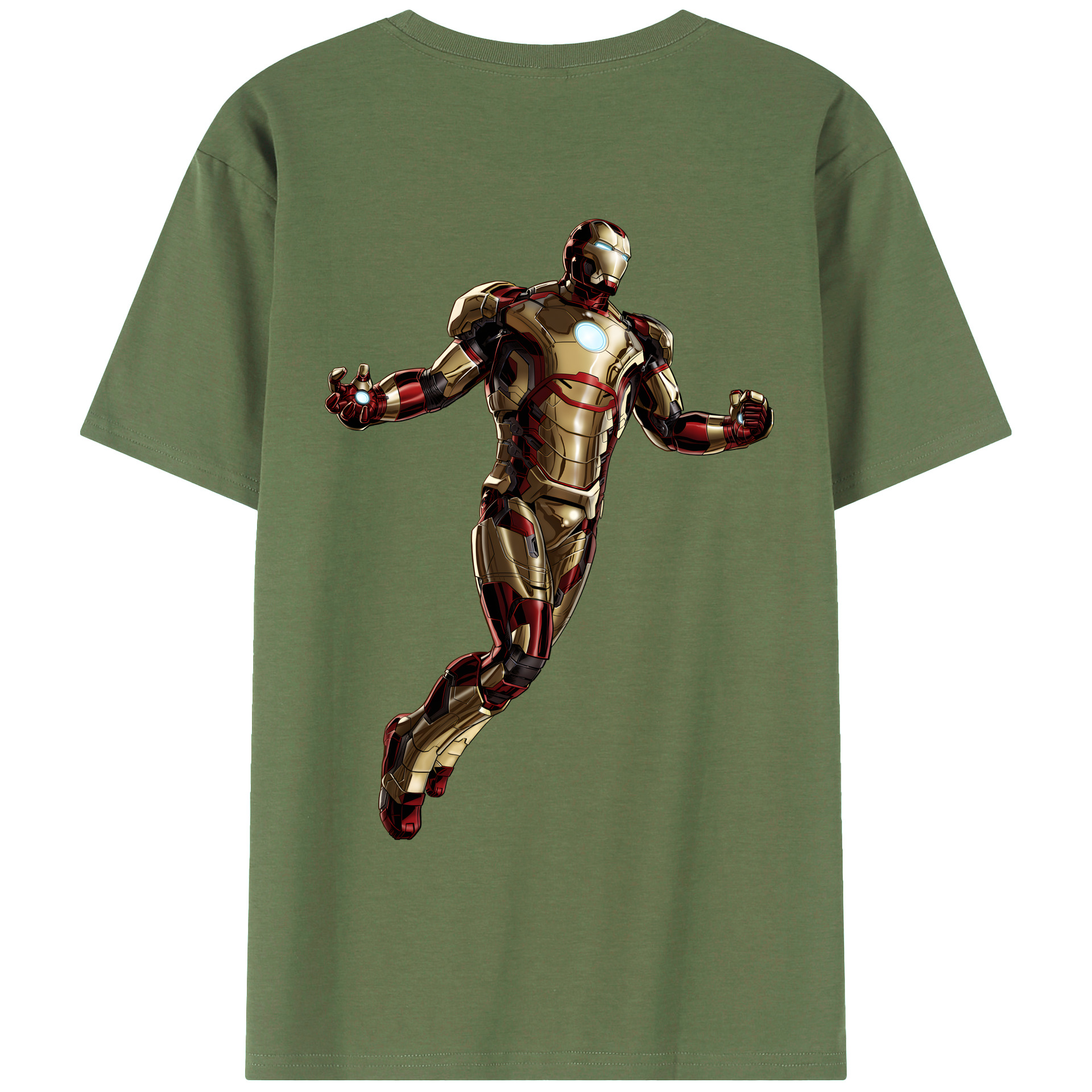 （画像用） アベンジャーズ The Avengers 綿100％ メンズ半袖Tシャツ（バックプリント） 通気性